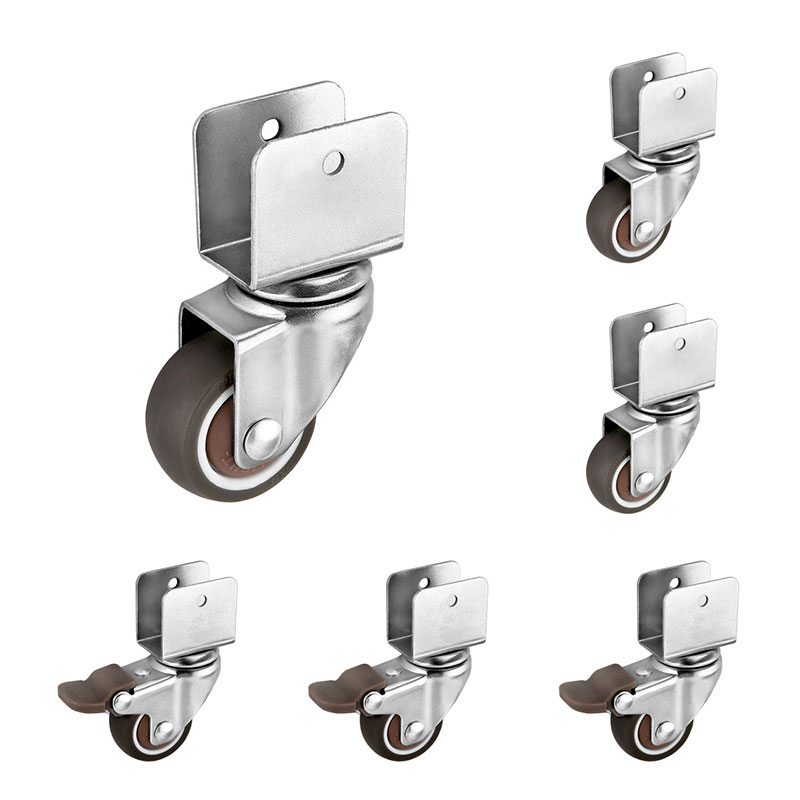 Bánh xe nội thất Giá đỡ chữ U