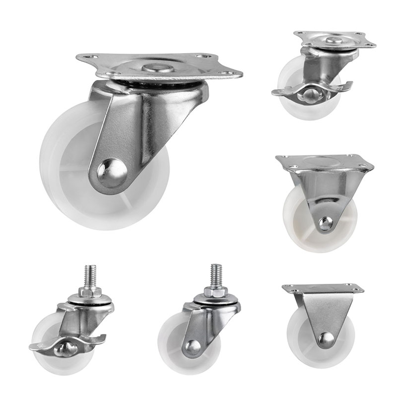 Light Duty Casters White Polypropylen