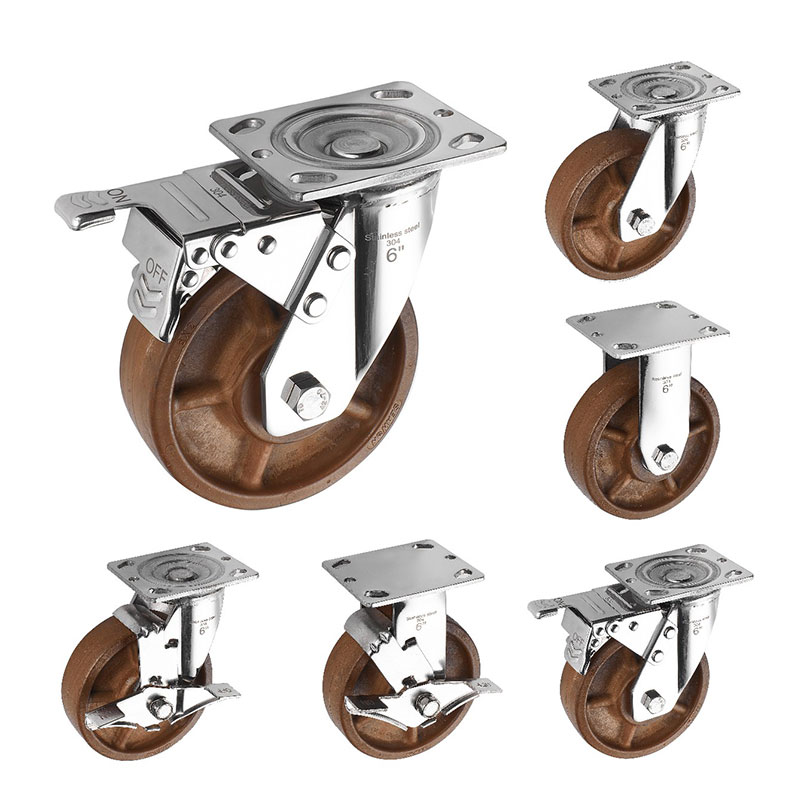 Sus304 Casters nặng Nhiệt độ cao