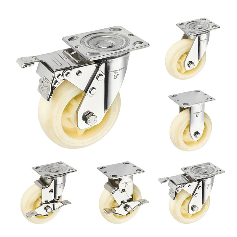 SUS304 Bánh xe Nylon hạng nặng