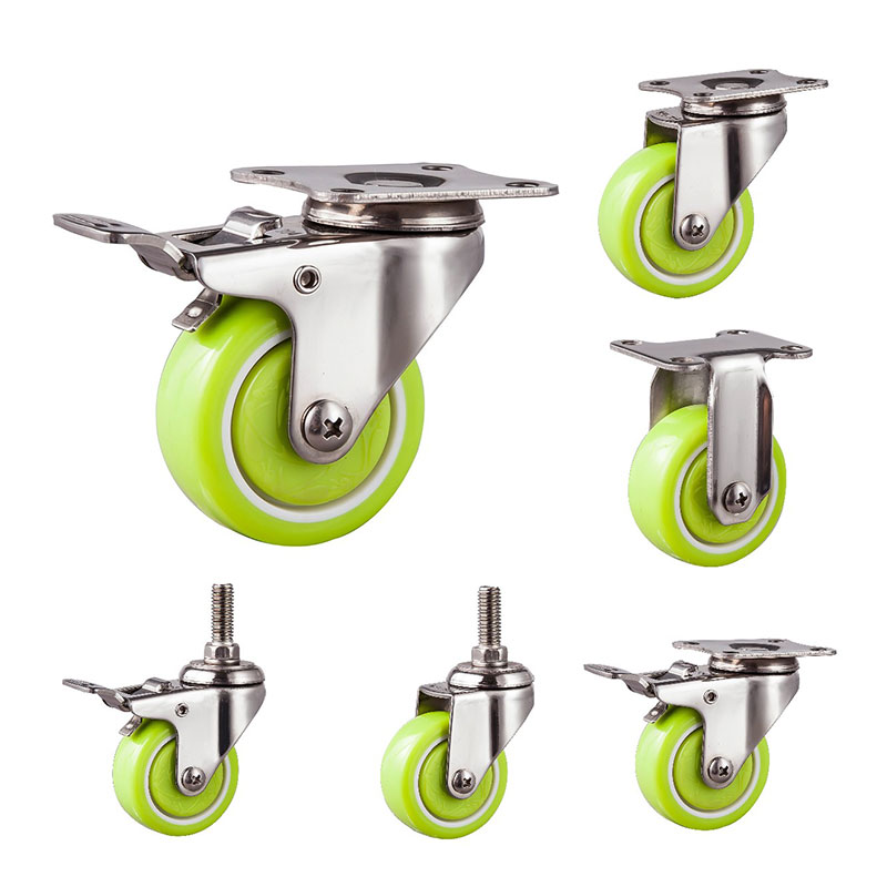 Sus304 Light Duty Casters với bánh xe PU