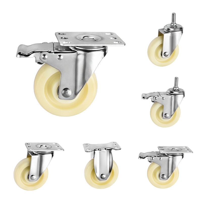 SUS304 Thương hiệu trung bình Bánh xe công nghiệp Nylon