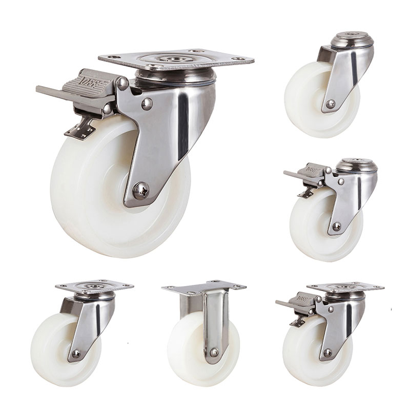 SUS304 Bánh xe y tế trung bình PA PA