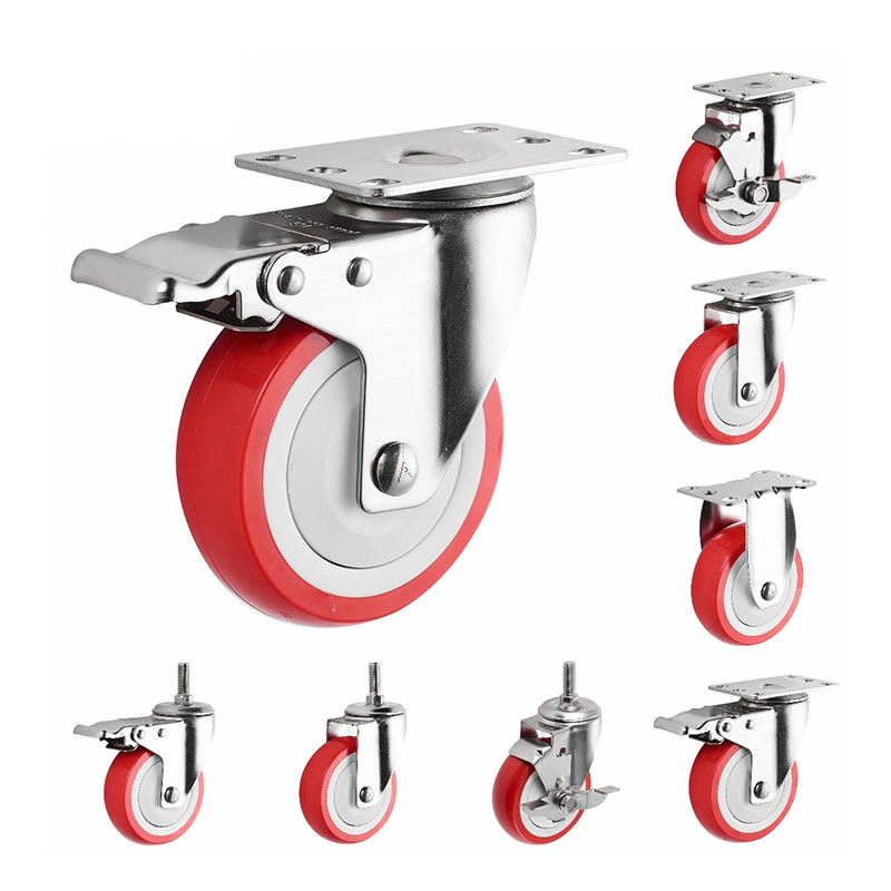 SUS304 Bánh xe công nghiệp trung bình PU